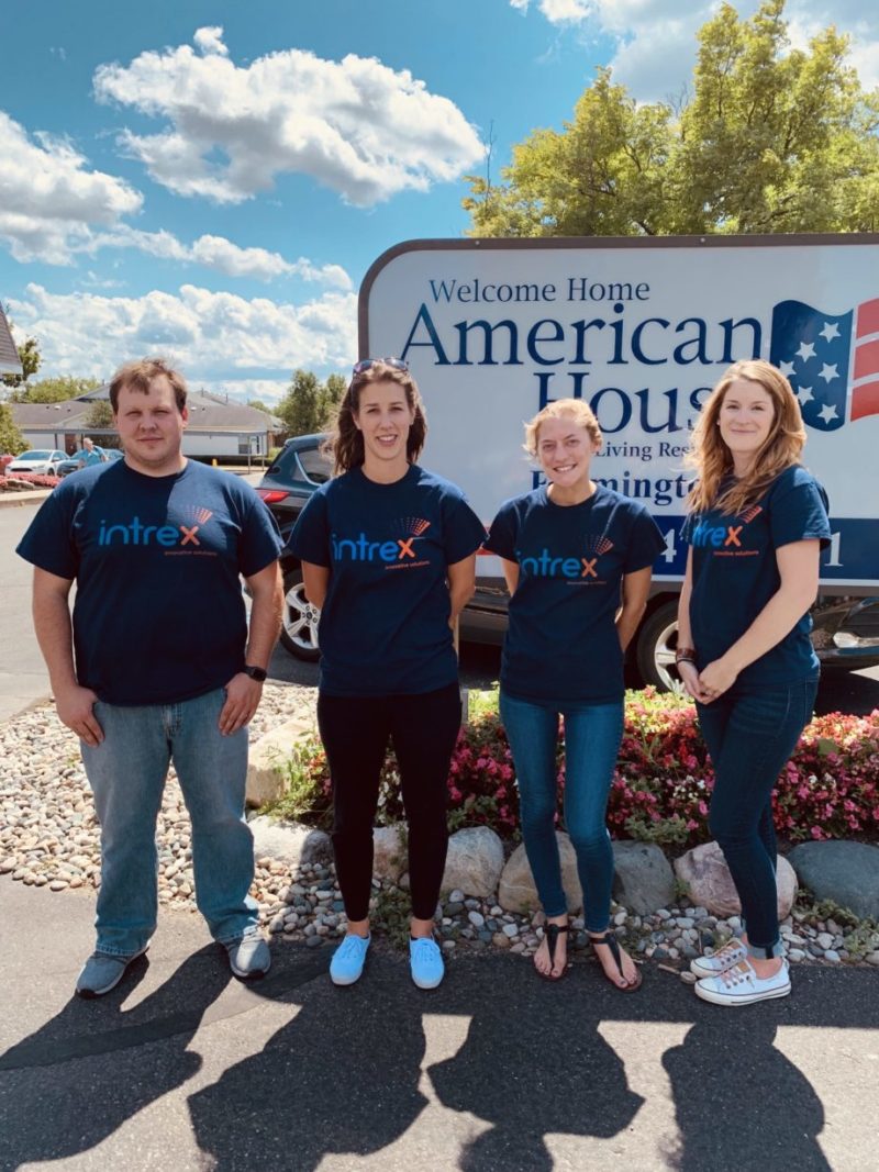 Intrex employees outside of senior living community